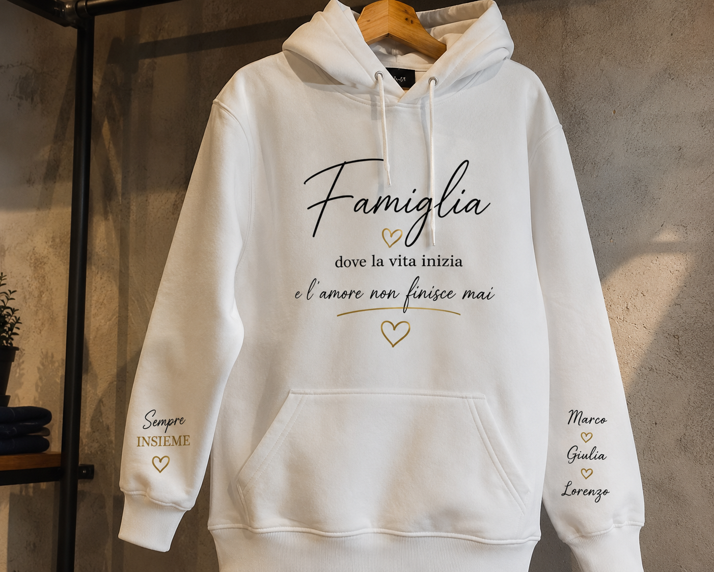 Felpa Personalizzata con Foto, Nomi e Dediche
